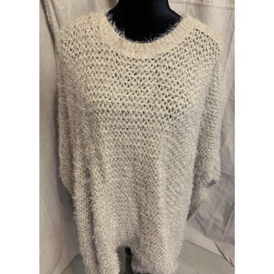 DK NYC Womens Chunky Knit Poncho Womens XS Nylon Blend Pullover Sweater Shawl